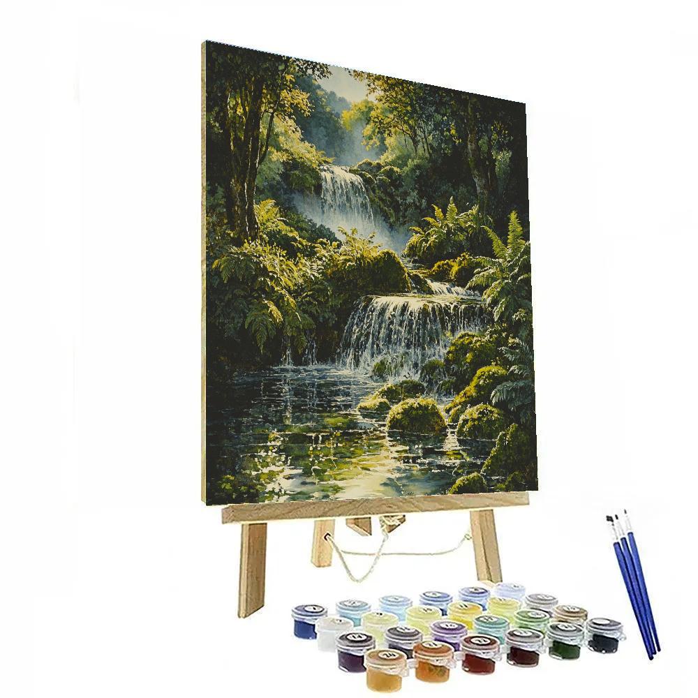 John Everett Millais Inspired Waterfall Glen DIY paint by numbers