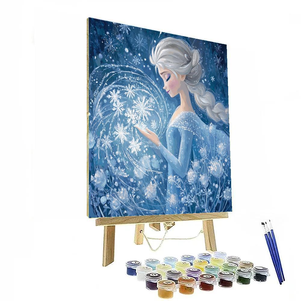 Elsa Frosty Ice Garden Disney Number painting