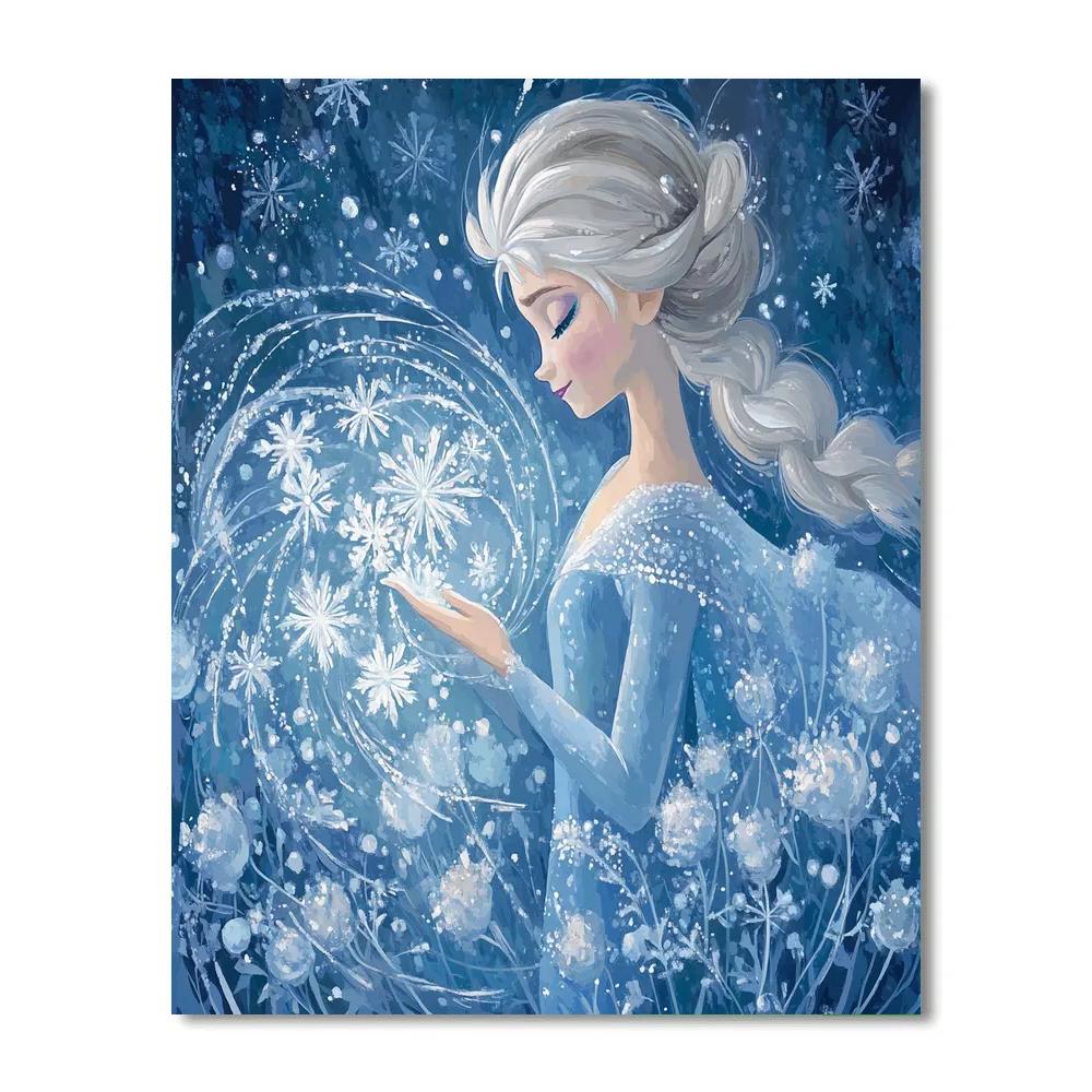 Elsa Frosty Ice Garden Disney Number painting