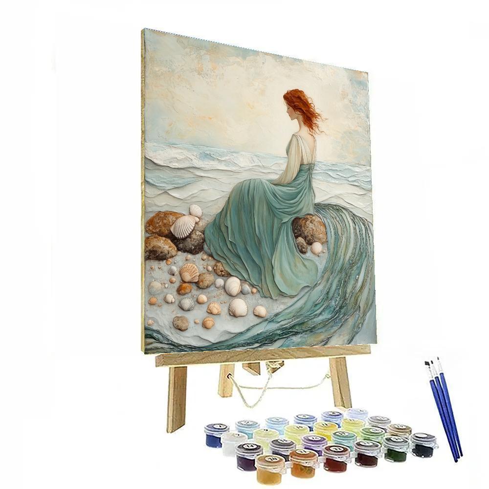 John William Waterhouse Inspired Mermaid Shore paint by numbers
