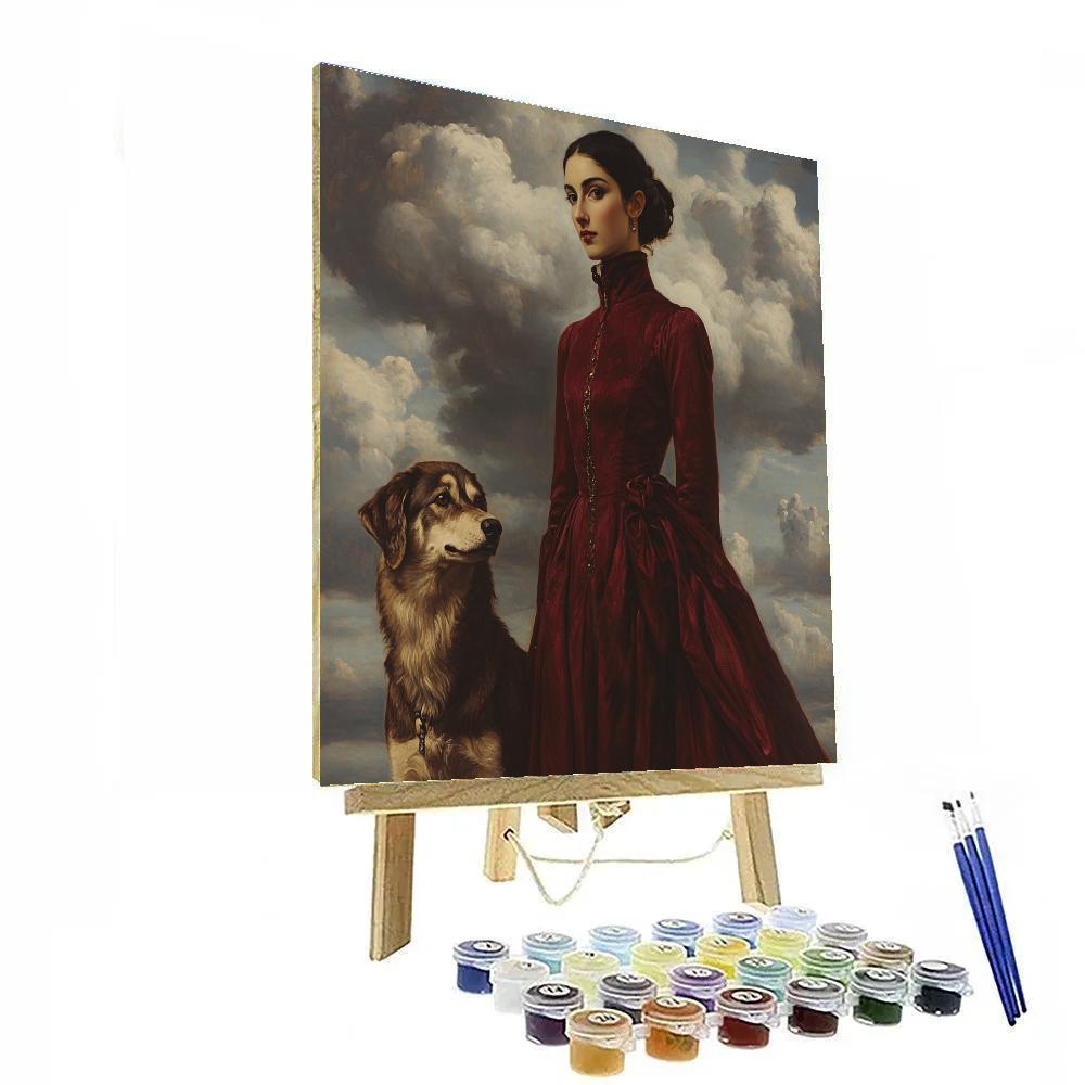 Joshua Reynolds Inspired Grand Portrait With Hound painting number kit