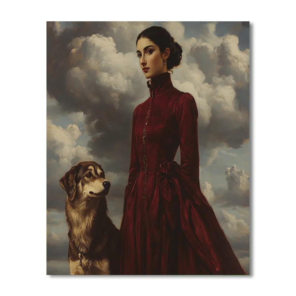 Joshua Reynolds Inspired Grand Portrait With Hound painting number kit