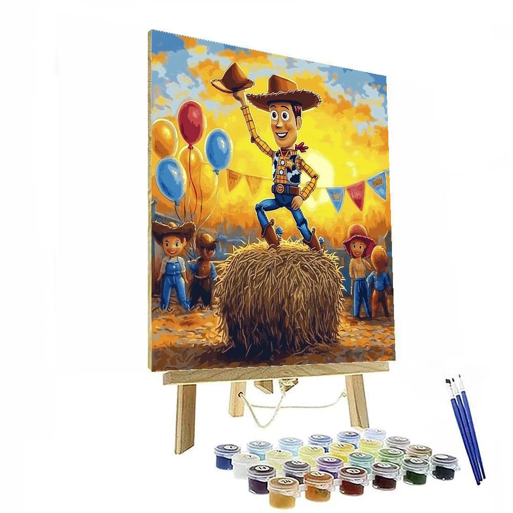 Woody Cowboy Roundup Disney Painting by numbers kit