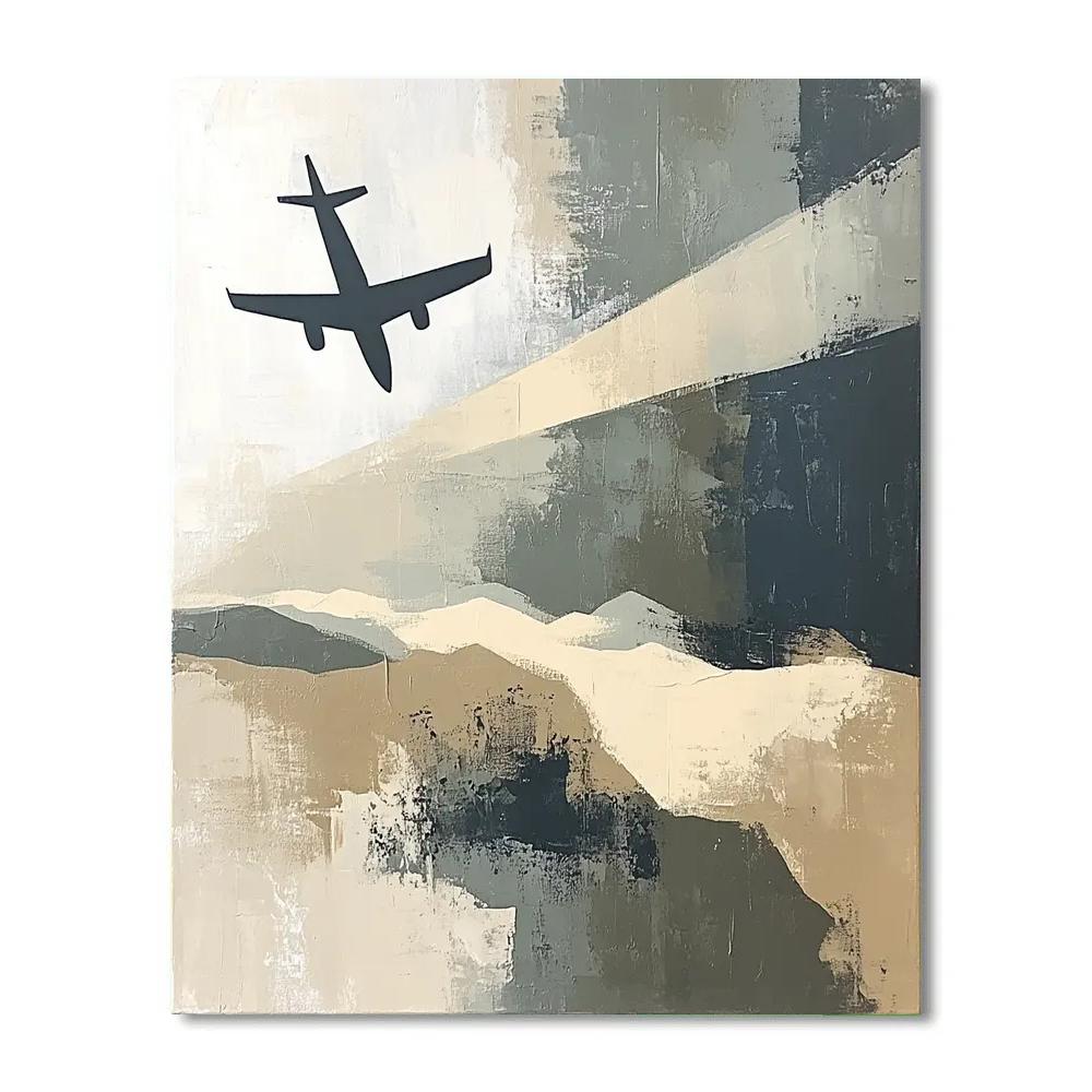 Paul Nash Inspired Dream Landscape With Planes painting number kit