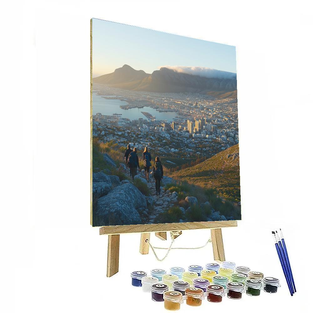 Cape Town City Bowl From Lions Head Trail Cape Town South Africa Number painting