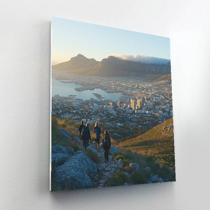 Cape Town City Bowl From Lions Head Trail Cape Town South Africa Number painting