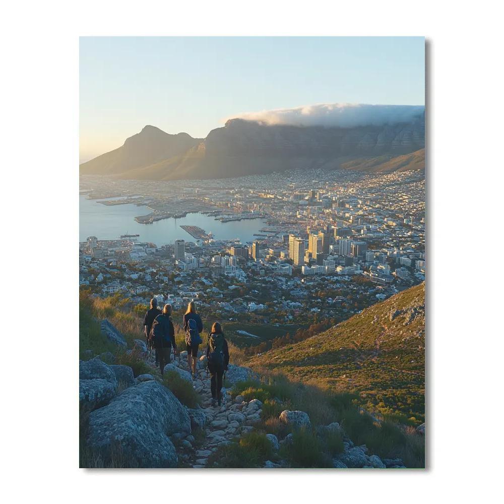 Cape Town City Bowl From Lions Head Trail Cape Town South Africa Number painting