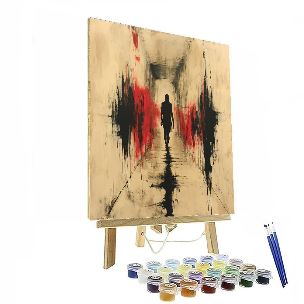 Francis Bacon Inspired Corridor Figure DIY paint by numbers