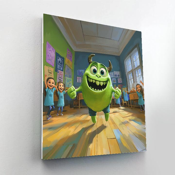Mike Wazowski Scare School Fun Disney Painting by numbers kit