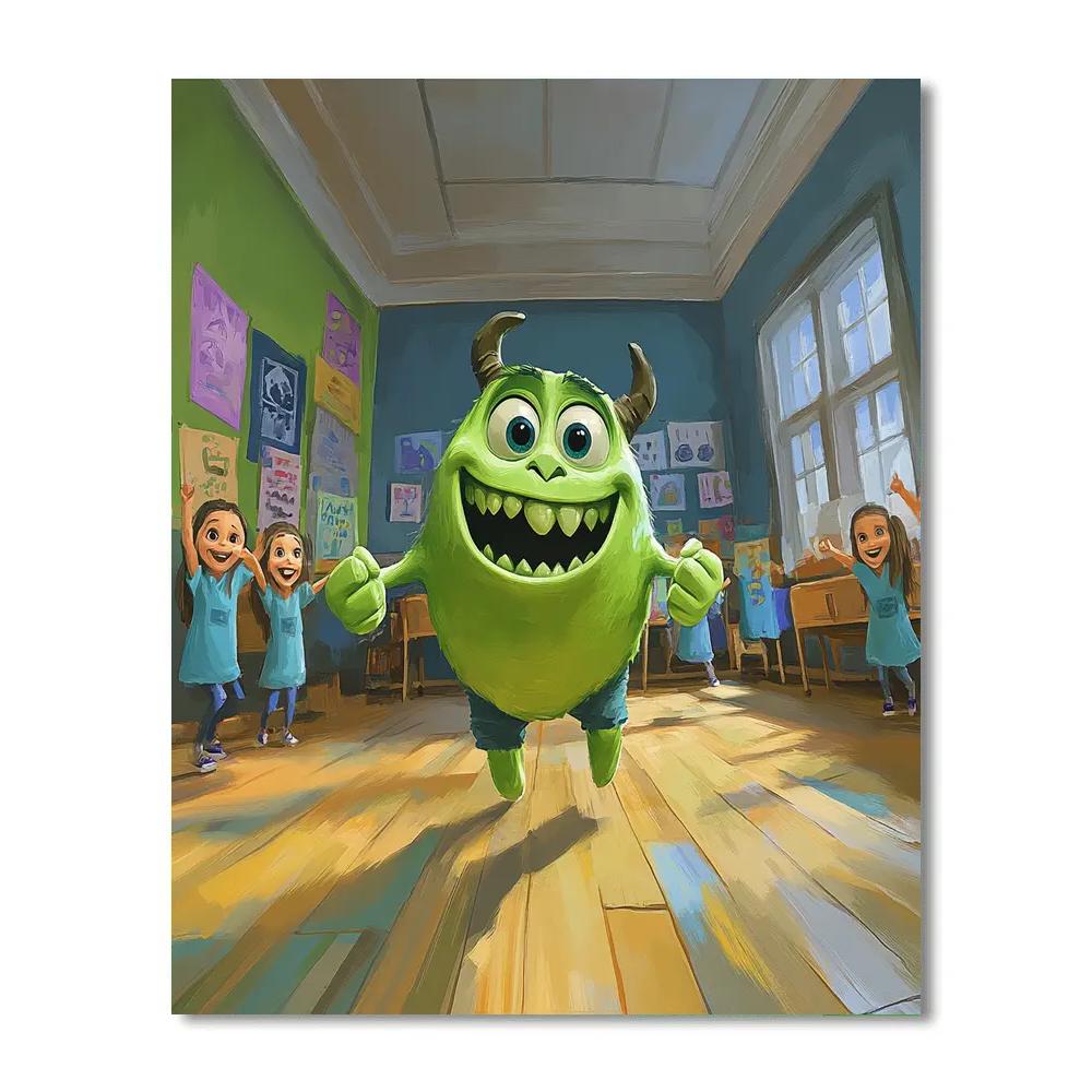 Mike Wazowski Scare School Fun Disney Painting by numbers kit