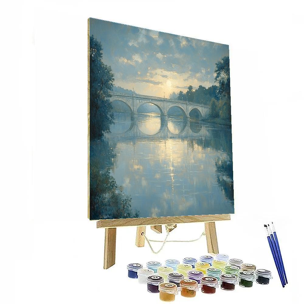 Alfred Sisley Inspired Rainy Bridge paint by number