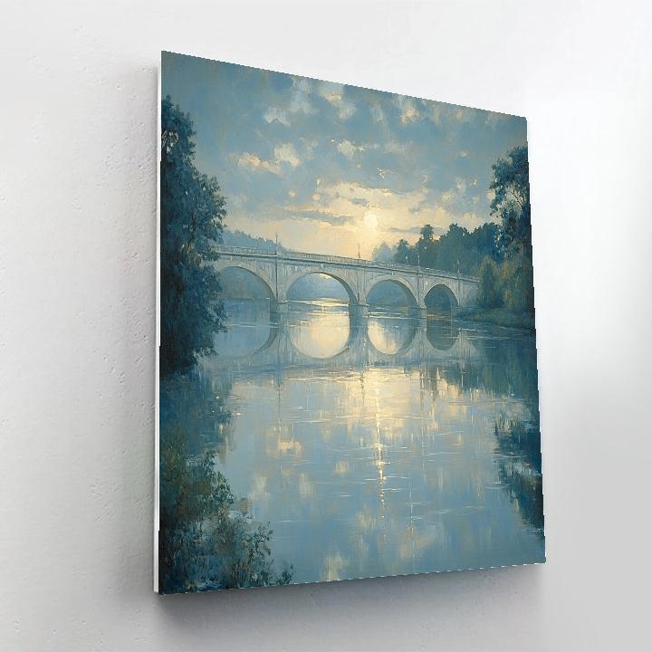 Alfred Sisley Inspired Rainy Bridge paint by number