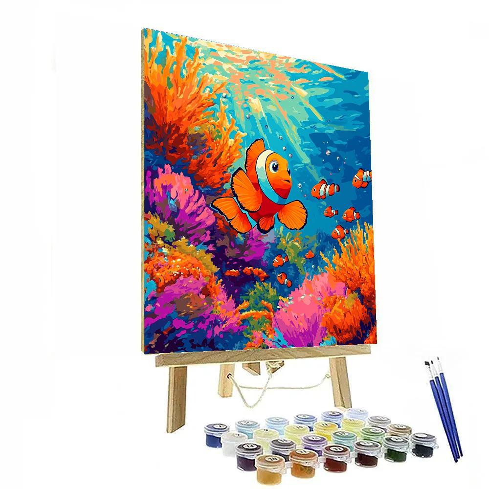 Nemo Coral Hideaway Disney paint by number
