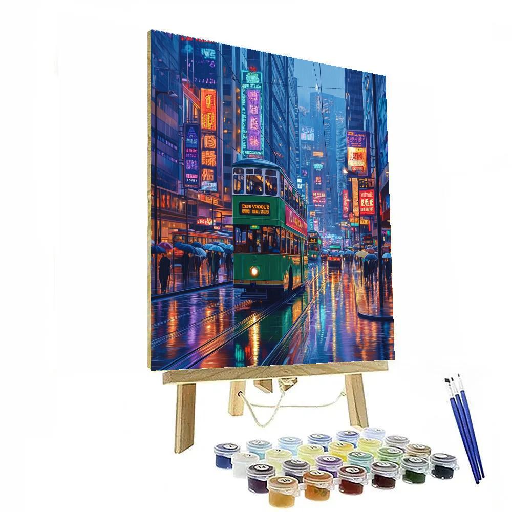 Hong Kong Tramway On Des Voeux Road Central Hong Kong China paint by number