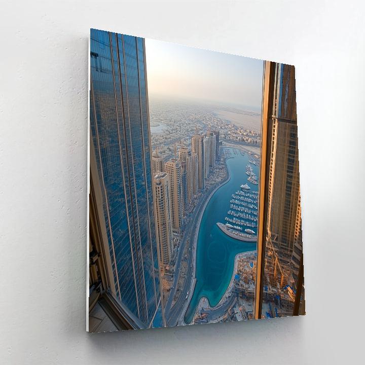 Dubai Marina Skylines From Ain Dubai Ferris Wheel Dubai United Arab Emirates painting number kit