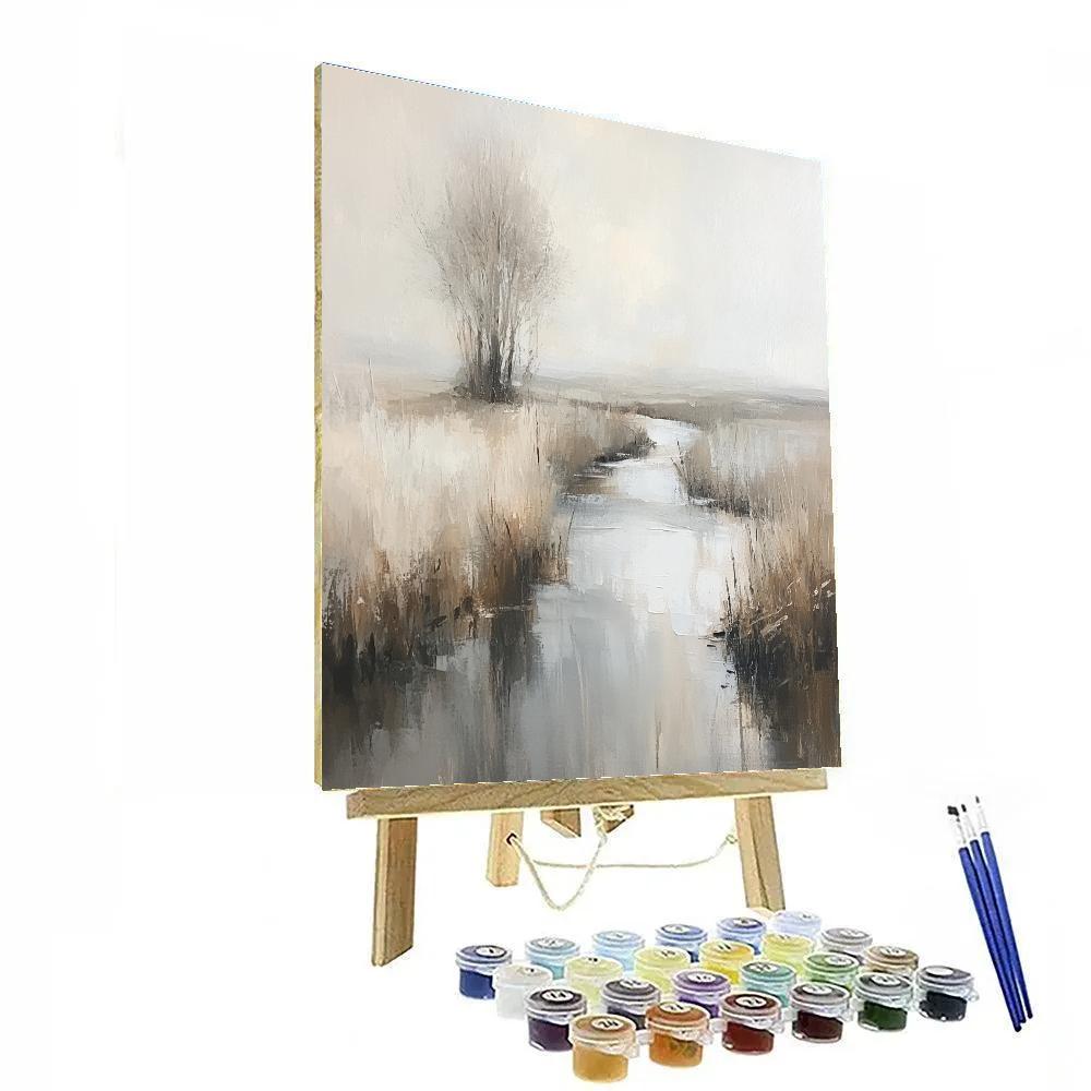 John Twachtman Inspired Winter Brook Painting by numbers kit