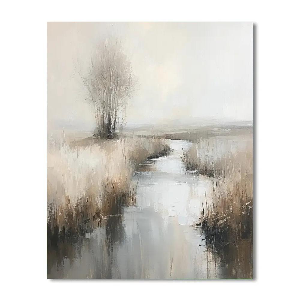 John Twachtman Inspired Winter Brook Painting by numbers kit