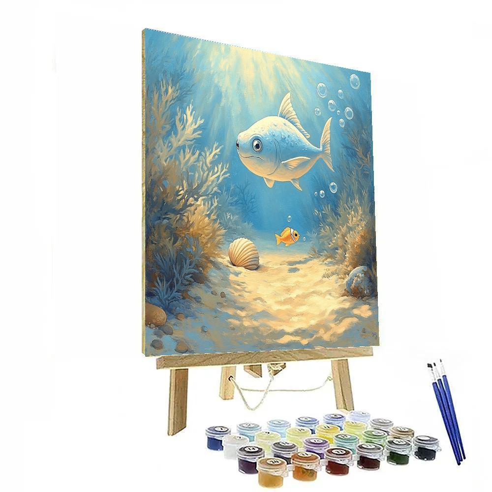 Marlin Guiding Little Reef Disney paint by numbers