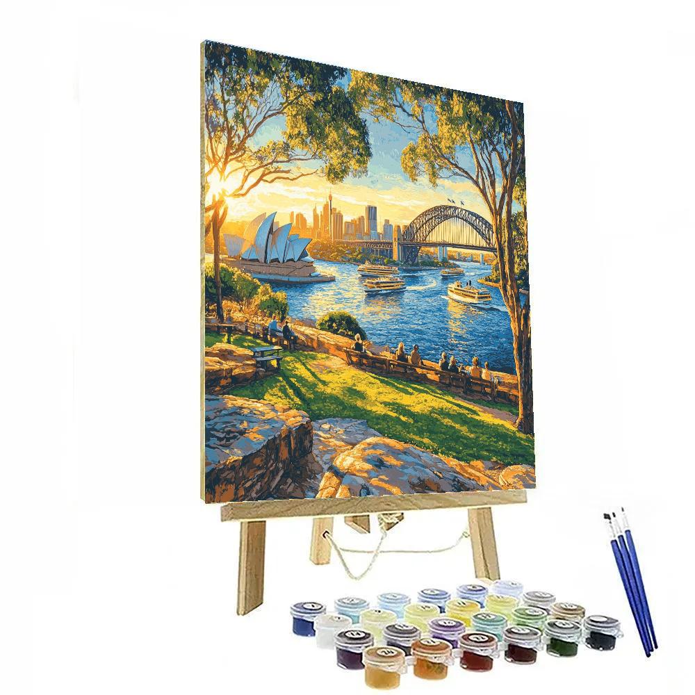 Sydney Skyline From Mrs Macquaries Chair Sydney Australia Paint by numbers art