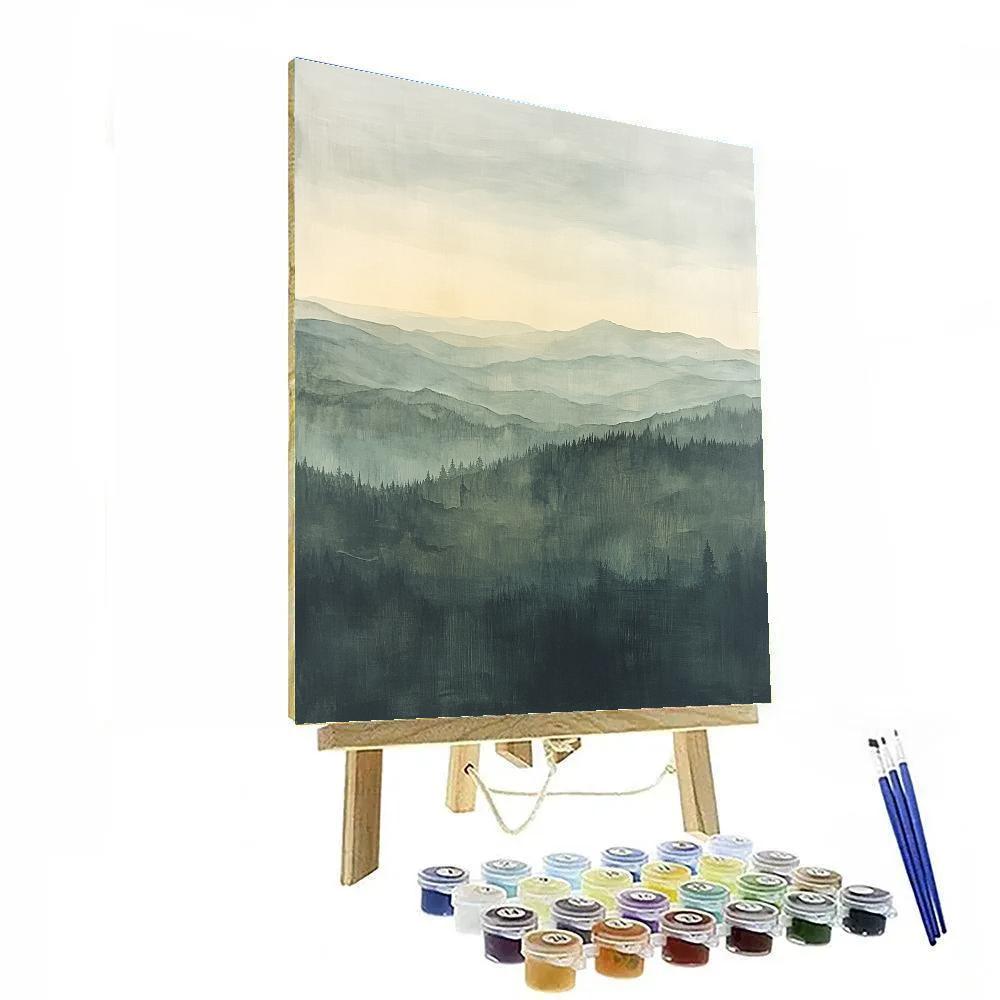 Alexander Wyant Inspired Mountain Mist Number painting