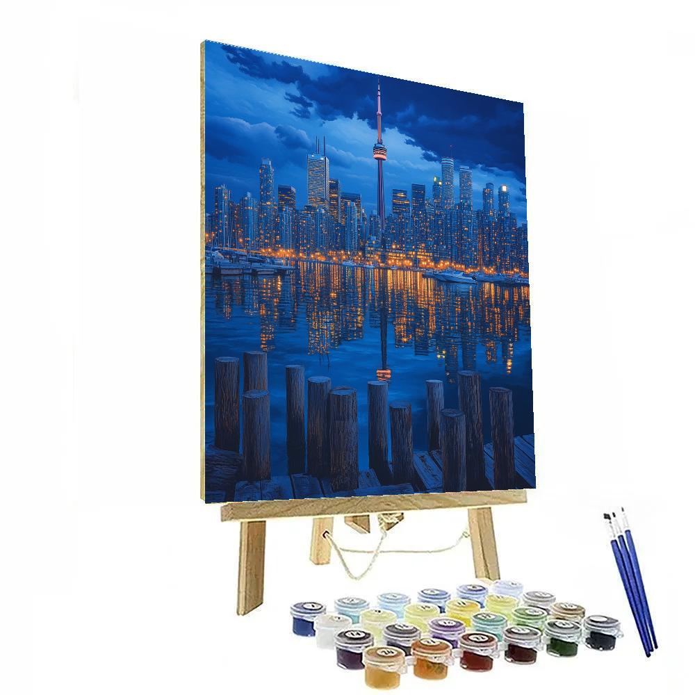 Downtown Toronto From Polson Pier Toronto Canada paint by color