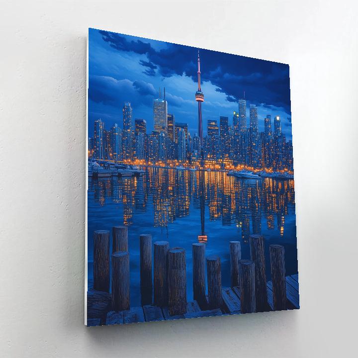 Downtown Toronto From Polson Pier Toronto Canada paint by color