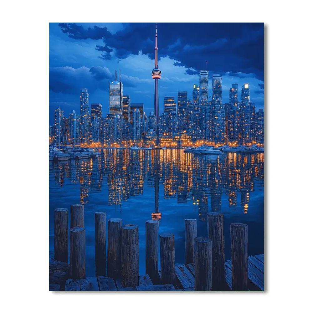 Downtown Toronto From Polson Pier Toronto Canada paint by color