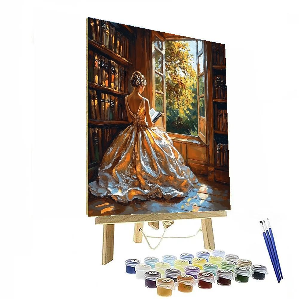 Edmund Charles Tarbell Inspired Library Reader Paint by numbers kits