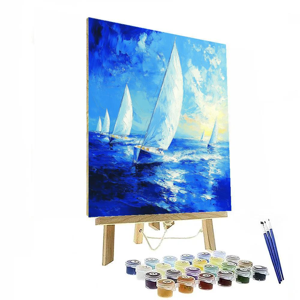 Frank Weston Benson Inspired Sailing Skiffs Number painting