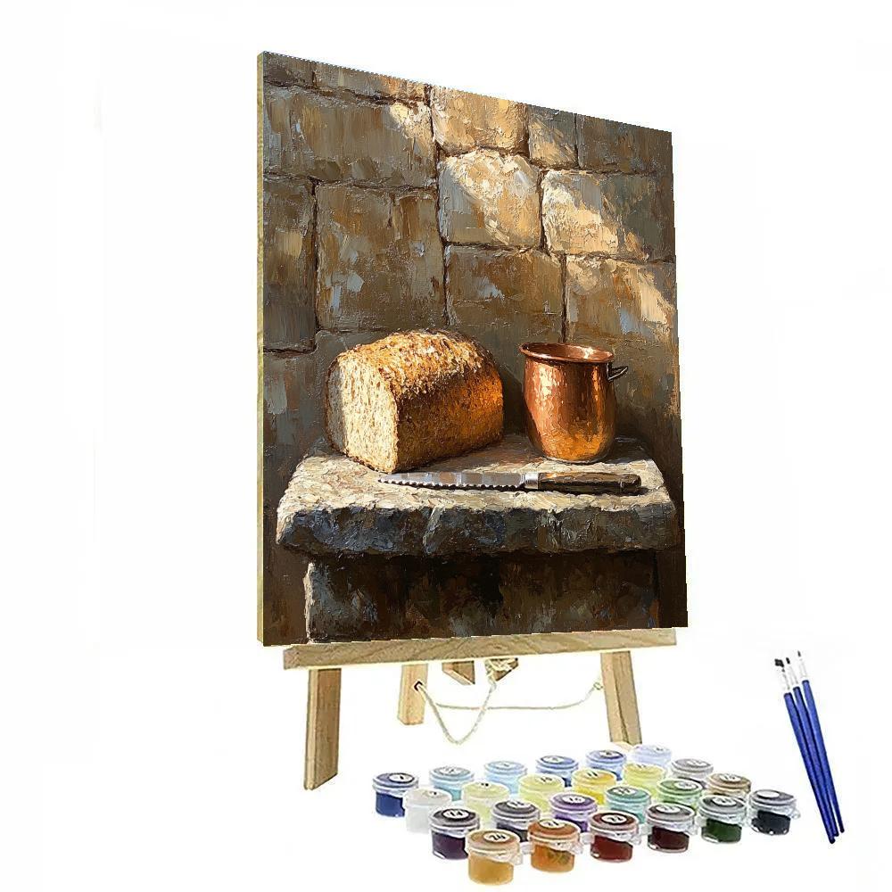 Jean Baptiste Simeon Chardin Inspired Bread And Copper Pot Paint by numbers kits