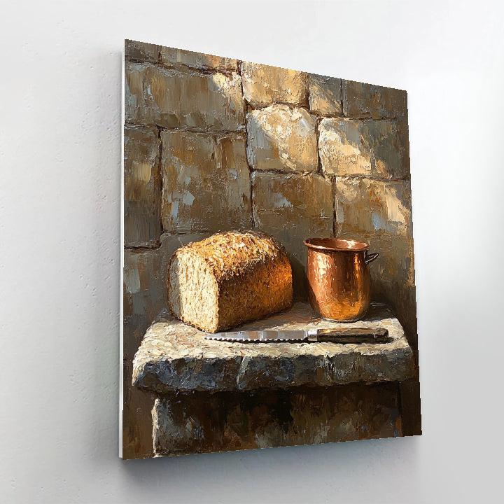 Jean Baptiste Simeon Chardin Inspired Bread And Copper Pot Paint by numbers kits