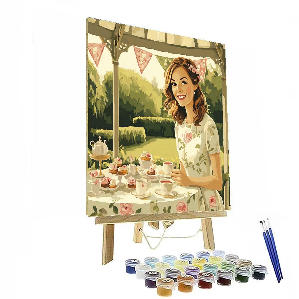 Lady Tea Party Garden Disney Painting by numbers kit