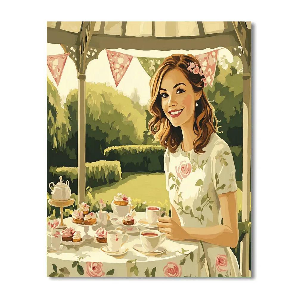 Lady Tea Party Garden Disney Painting by numbers kit