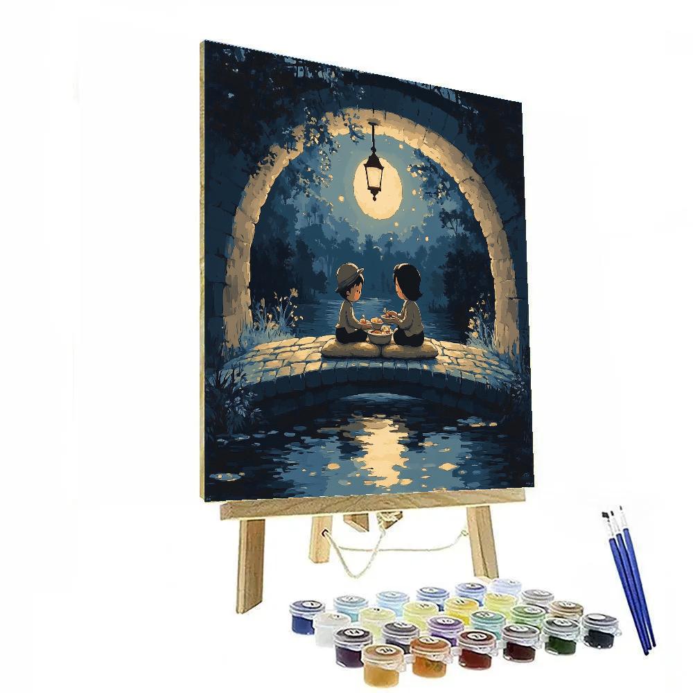 Tramp Moonlit Alley Serenade Disney painting number kit