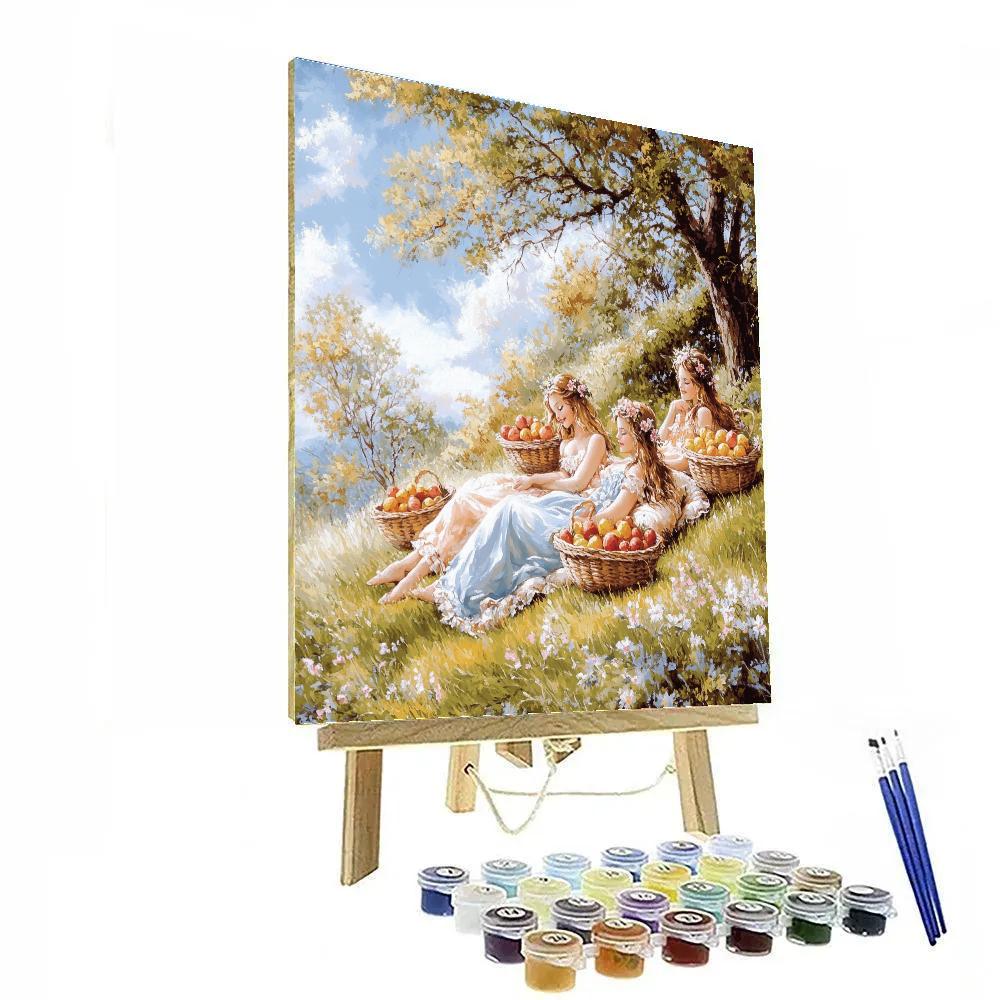 Francois Boucher Inspired Pastoral Picnic painting number kit