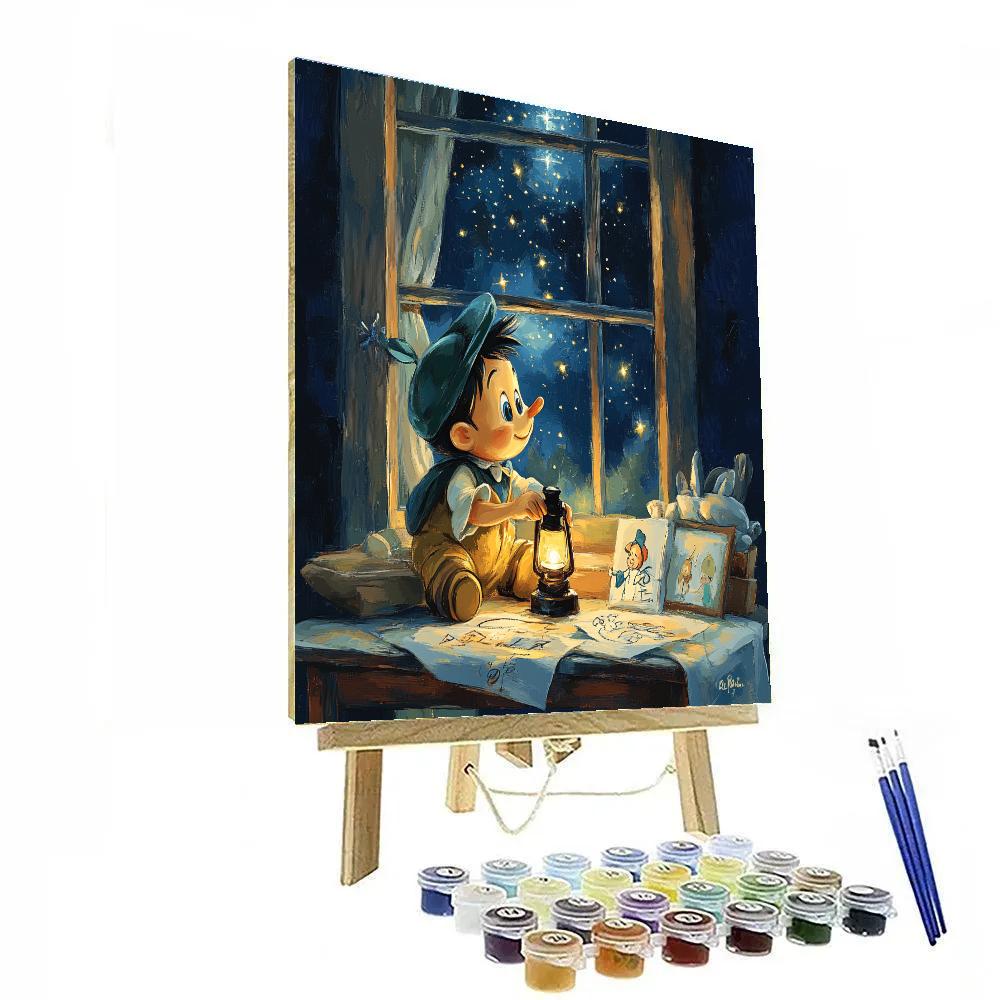 Pinocchio Jiminy Quiet Advice Disney Number painting