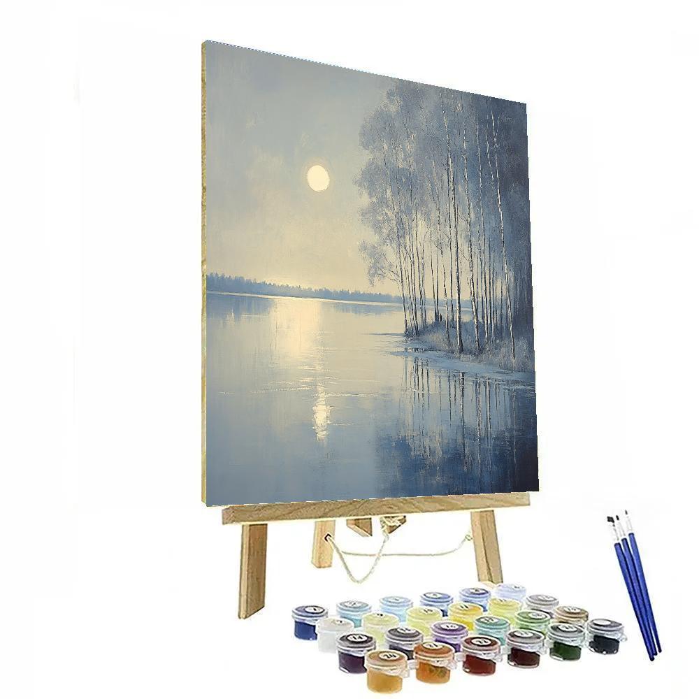 Jean Baptiste Camille Corot Inspired Morning Lake painting number kit