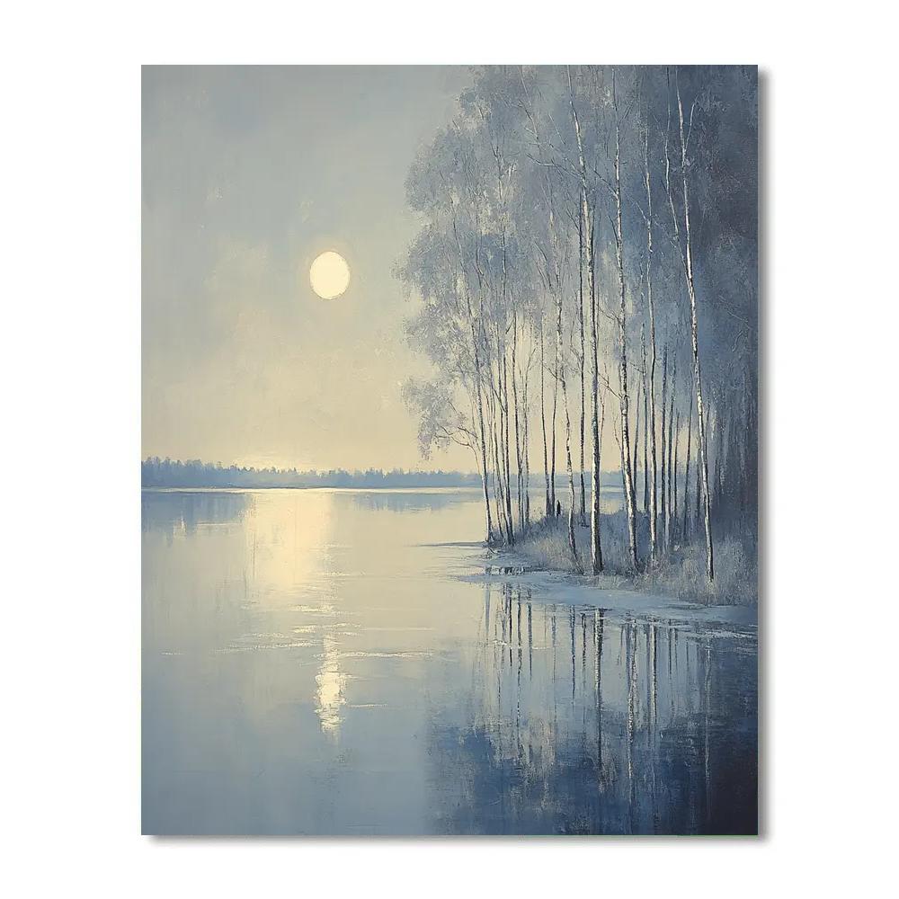 Jean Baptiste Camille Corot Inspired Morning Lake painting number kit