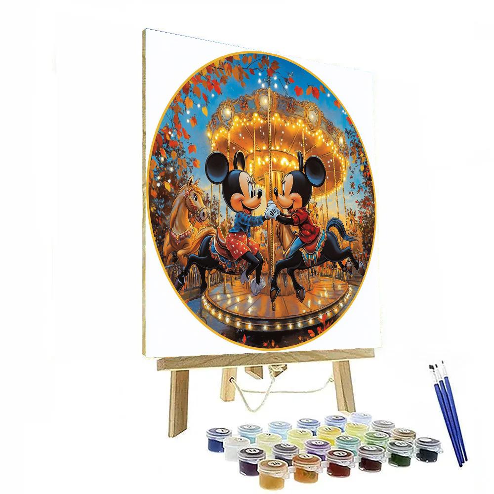 Anaheim Park Mickey & Minnie Carousel Disney Paint by numbers kits