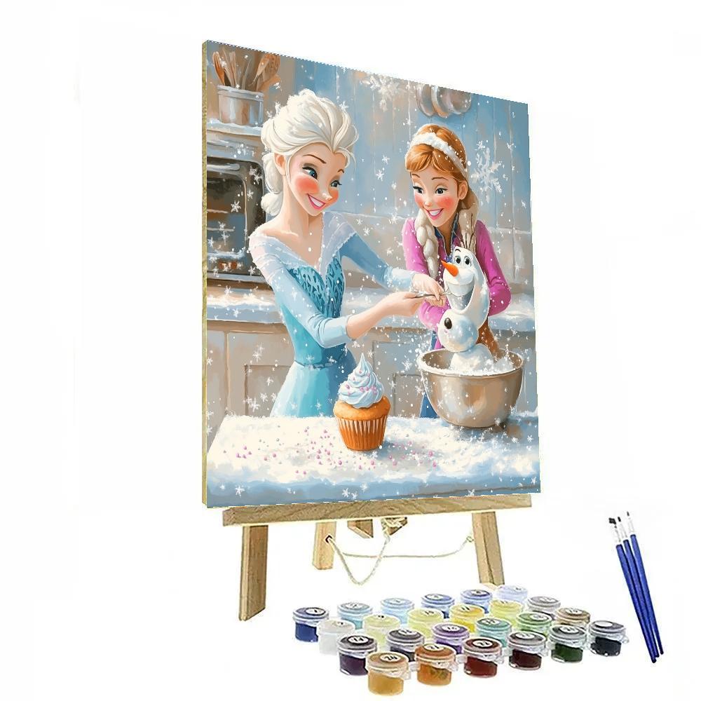 Elsa & Olaf Frozen Baking Fun Disney paint by color
