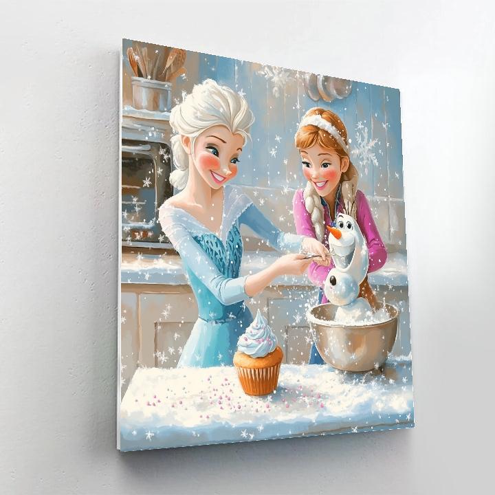 Elsa & Olaf Frozen Baking Fun Disney paint by color