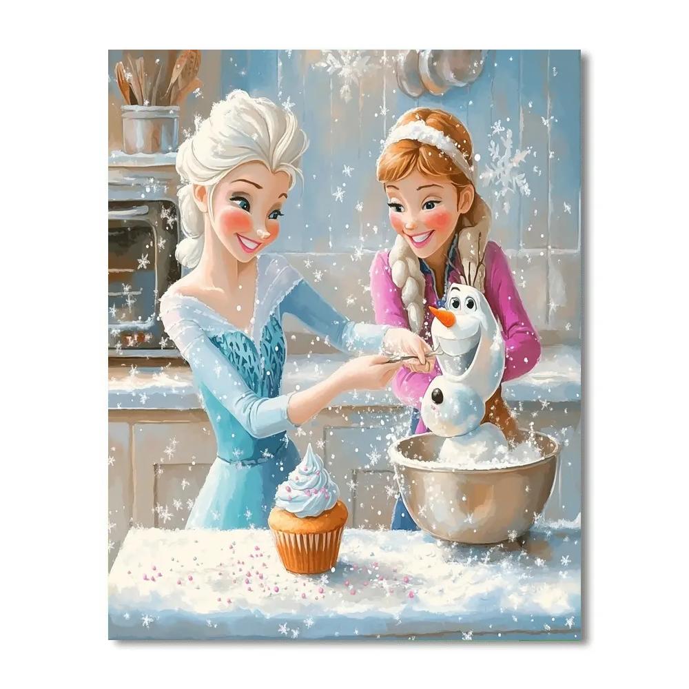 Elsa & Olaf Frozen Baking Fun Disney paint by color