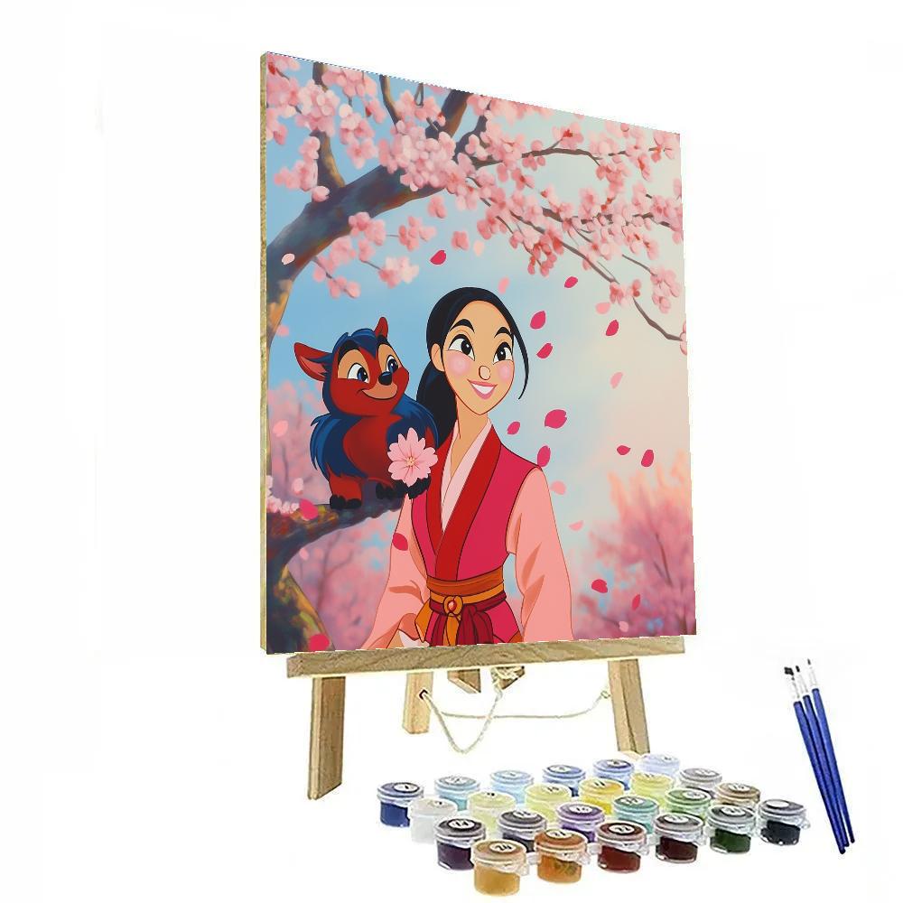 Mulan & Mushu Courage Moment Disney paint by color