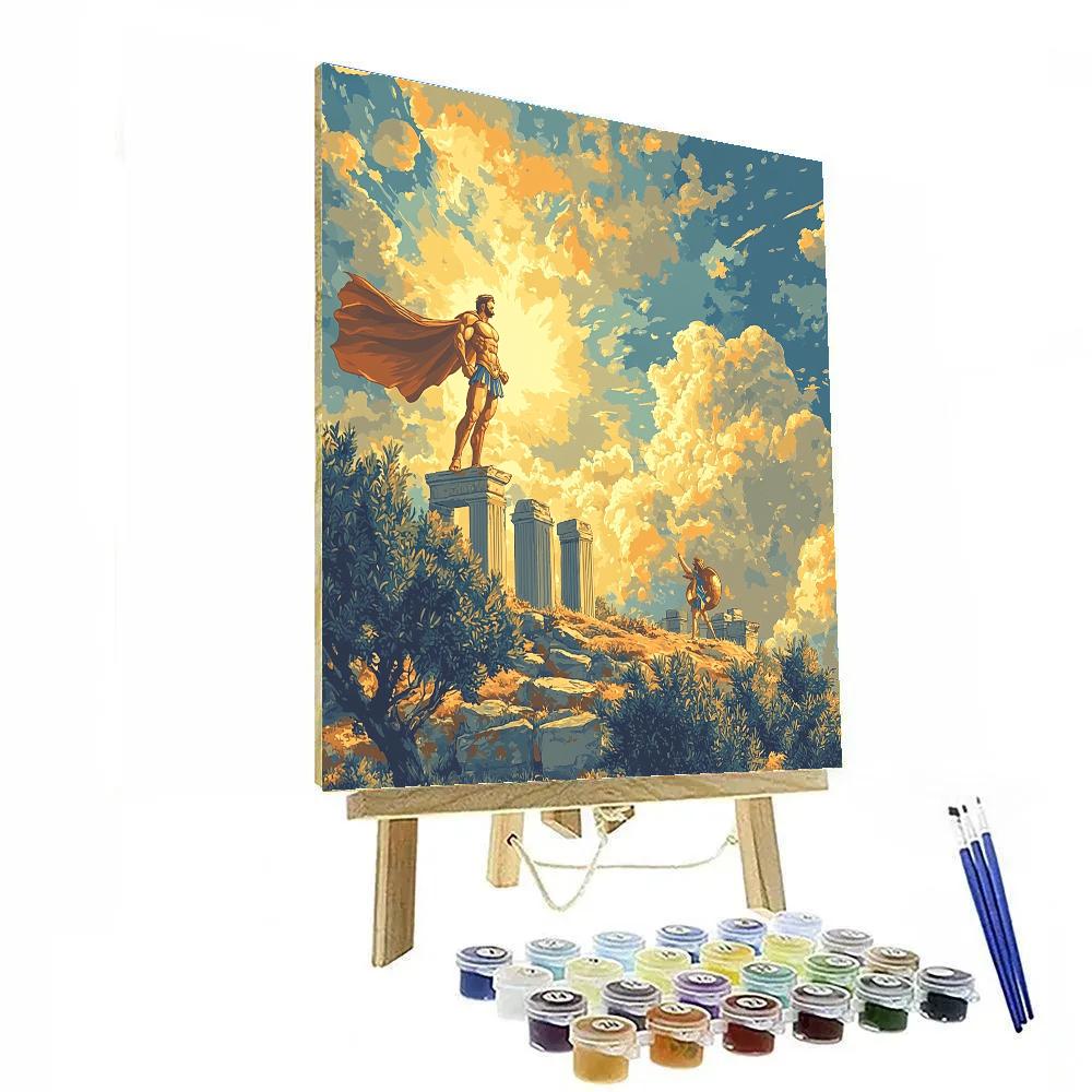 Hercules Hero Training Disney paint by number