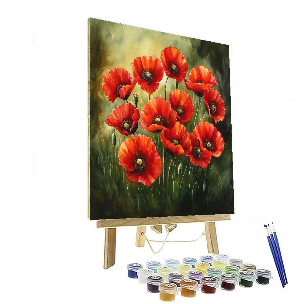Emil Nolde Inspired Red Poppies Paint by numbers kits