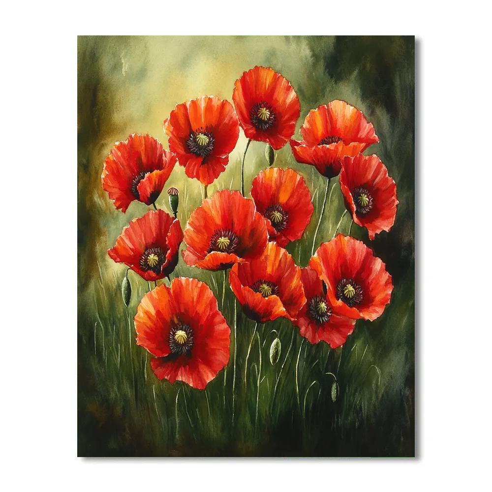 Emil Nolde Inspired Red Poppies Paint by numbers kits