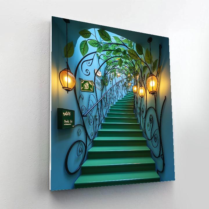 Hector Guimard Inspired Art Nouveau Entrance paint by number