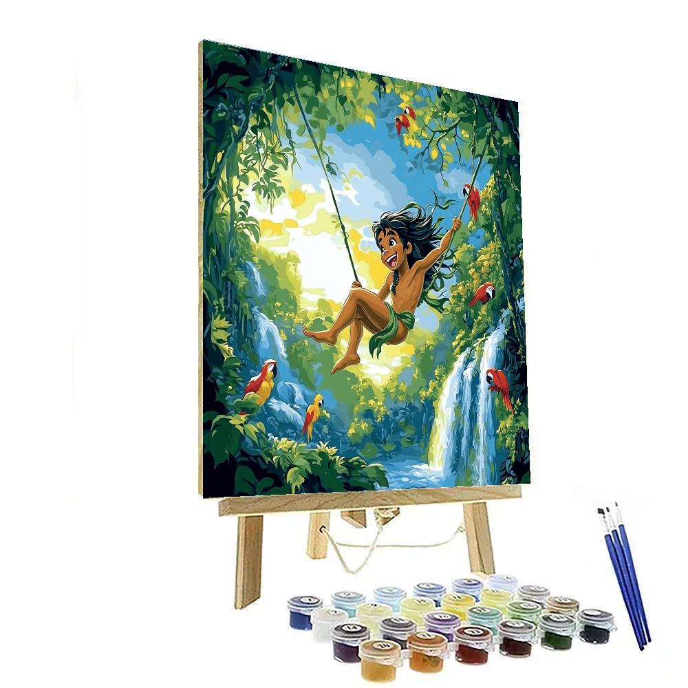 Tarzan Jungle Vine Swing Disney Painting by numbers kit