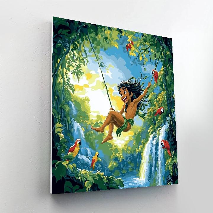 Tarzan Jungle Vine Swing Disney Painting by numbers kit
