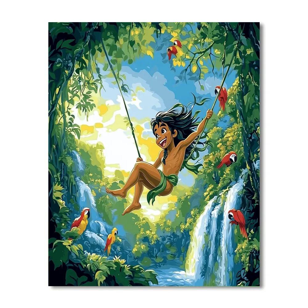 Tarzan Jungle Vine Swing Disney Painting by numbers kit